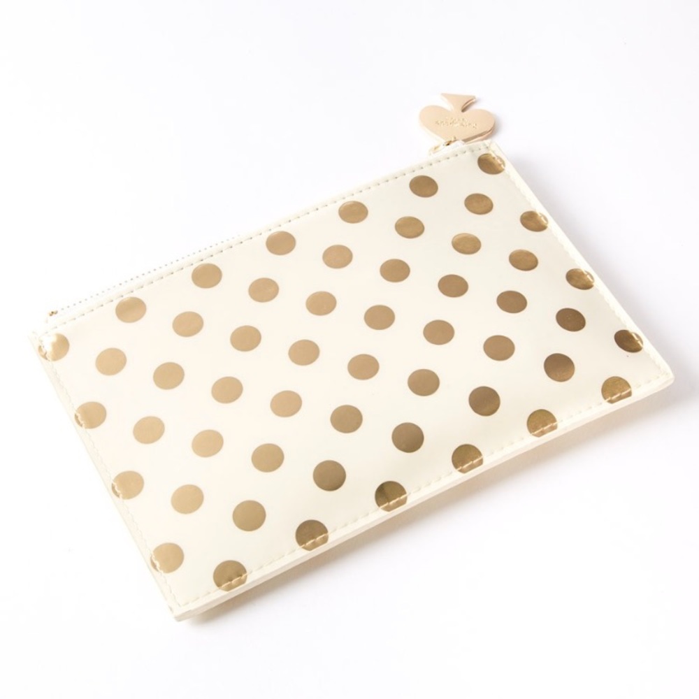 Kate Spade polka dot pencil pouch